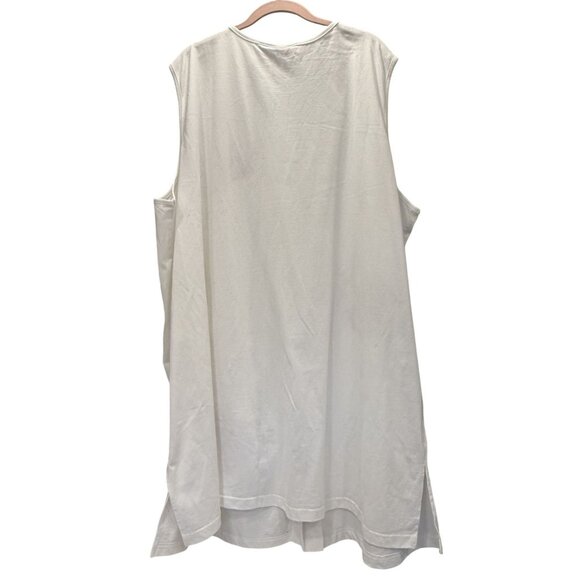 CZ Cover Ups Womens 5X White Button Cover-Up Fish Coral Embroidery Beach Pool - Picture 8 of 8